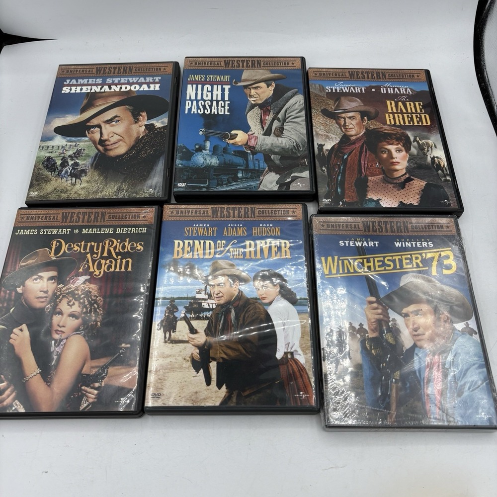 James Stewart Universal Western Collection DVD Lot of 6 Bend Breed Night Winch